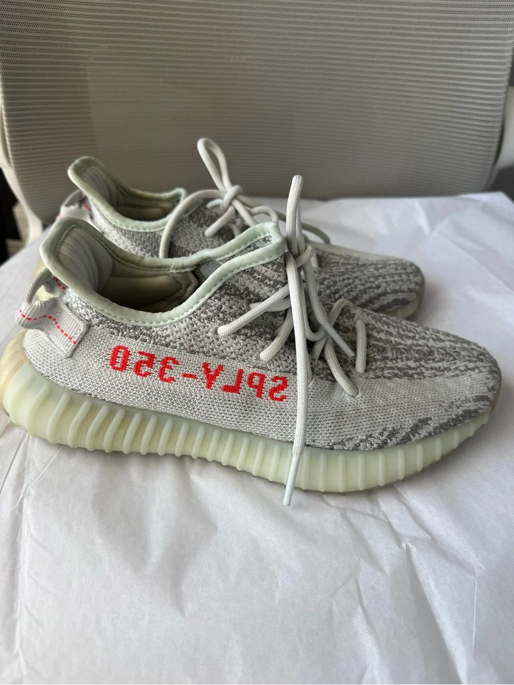 Adidas Yeezy Boost 350 V2 Gray Tint Blue Men’s 7 Women’s 8 Authentic No Box
